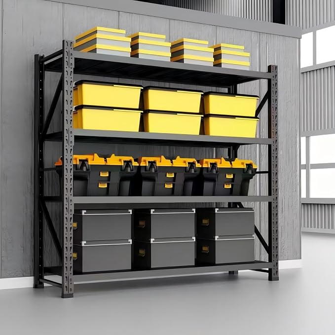 Storage Shelves Heavy Duty, Metal Garage Shelving Units, 4 Tier Storage Rack - Image 2