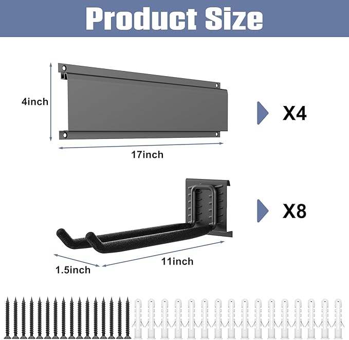 WALMANN Wall Mounted Garden Tool Organizer - Image 5