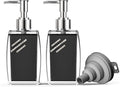 Black Soap Dispenser with Refillable Plastic Pump by Unknown