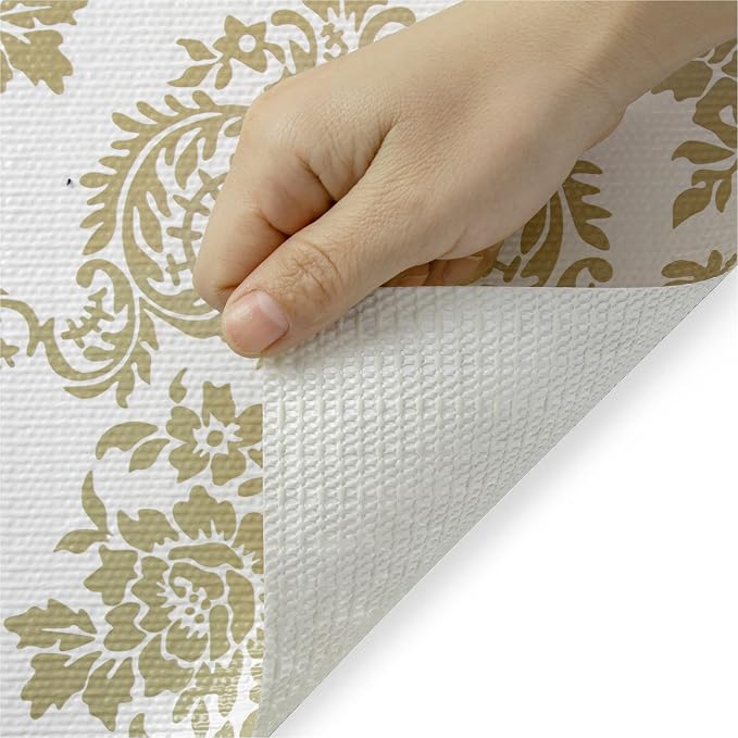 12 x 360 Inch Gold Shelf Liner for Kitchen Cabinets Non Adhesive Kitchen Drawer - Image 7