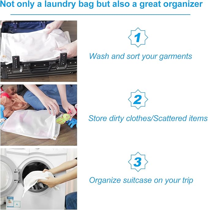 GOGOODA Delicates Laundry Bags, Fine Mesh Wash Bag - Image 6