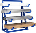 Steel Lumber & Pipe Storage Rack – Heavy Duty 4-Tier Horizontal Organizer Shelf by Unknown