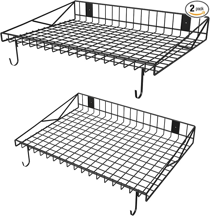 2 Pack Garage Wall Shelf, Garage Wall Mounted Shelving, Heavy Duty Floating by Riciakik