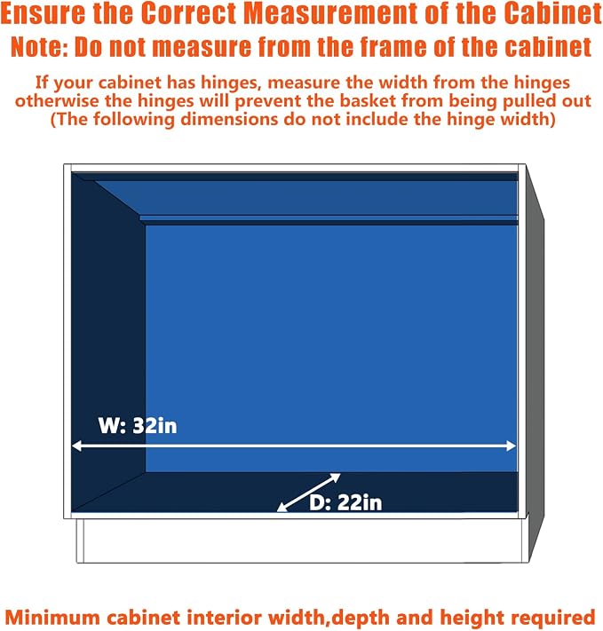 Pull Out Cabinet Organizer 31½" W x 21½" D, Heavy Duty Cabinet Pull Out Shelves - Image 4