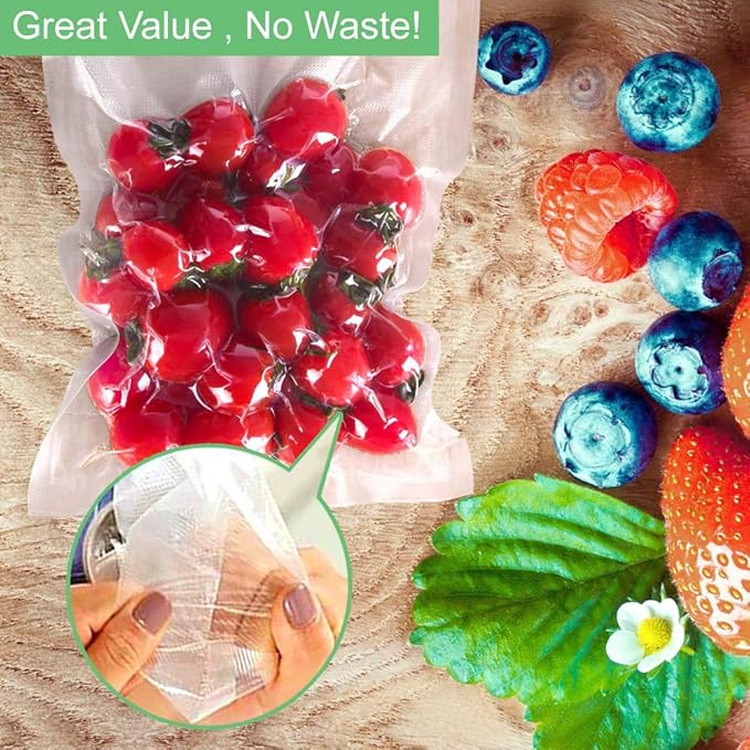 O2frepak Large Gallon 4mil 11.5" x 18.5" Thick Vacuum Sealer Bags - Image 5