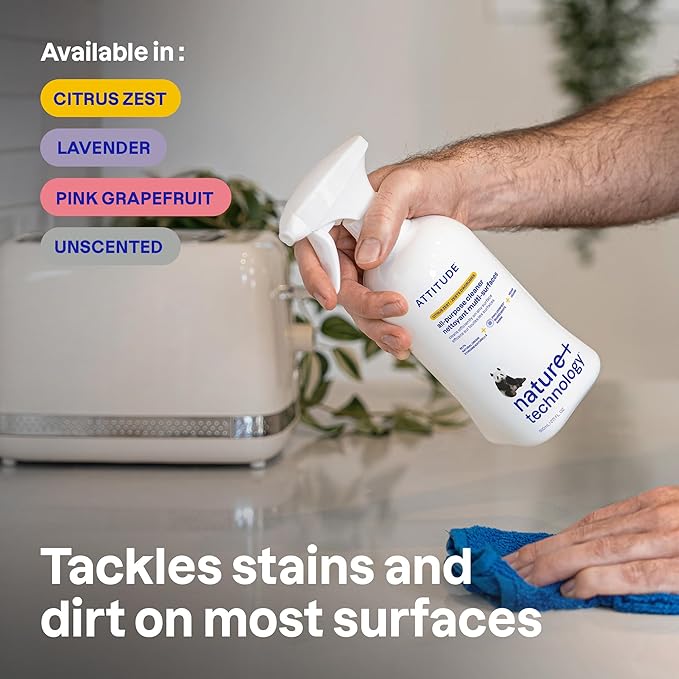 ATTITUDE All Purpose Cleaner Spray, EWG Verified, Made - Image 3