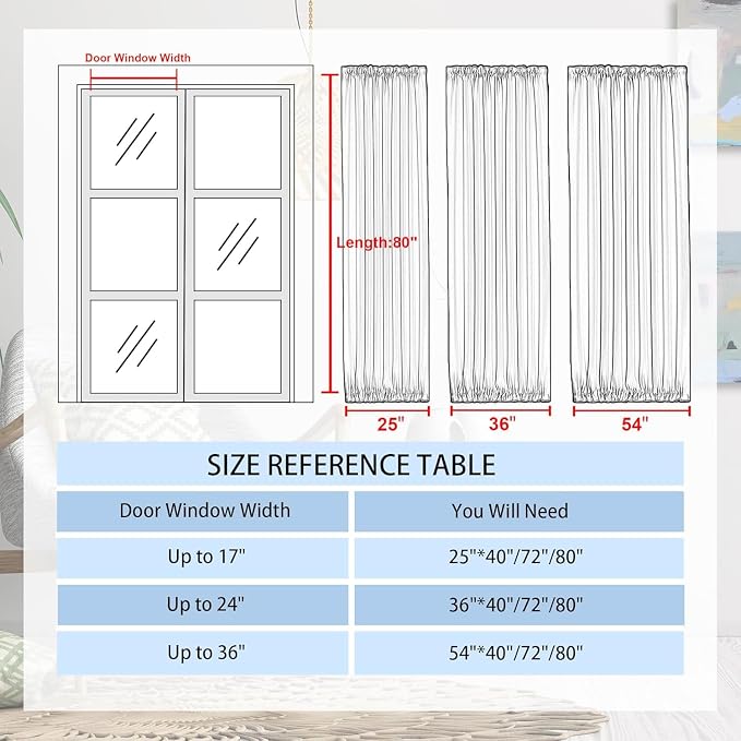DWCN French Door Curtains – Rod Pocket Thermal Blackout Curtain - Image 5