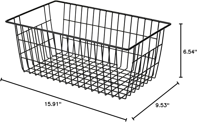 SANNO Freezer Baskets Wire Storage Baskets Closet Baskets Bin Farmhouse - Image 8