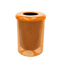 COATEDOUTDOORFURNITURE RFT-P-ORG Heavy Duty Round Trash Receptacle by CoatedOutdoorFurniture