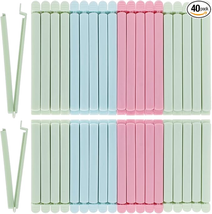 40 PCS Sealing Clip Bag Plastic Bag Chip Clips Large Size Food Bag Clips by Zhtulck