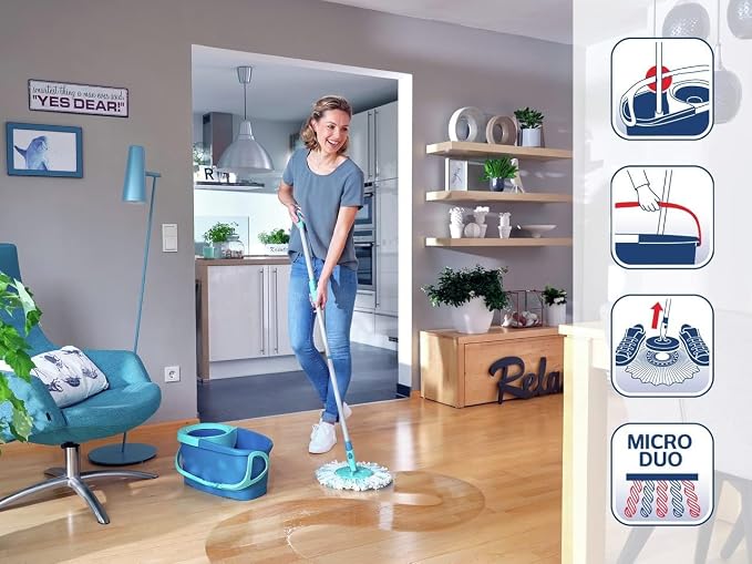 Leifheit Clean Twist Disc Mop Ergo Mop and Bucket, Floor Mop - Image 2