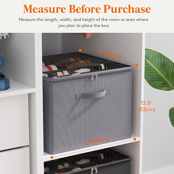 Lifewit Shoe Storage Organizer for Closet Fits 12-16 Pairs, Fabric Large Shoe - Image 4