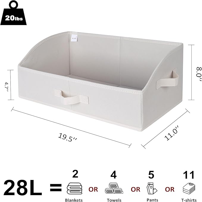 WUIKE 3 Pack Extra Large Closet Storage Bins - Image 2