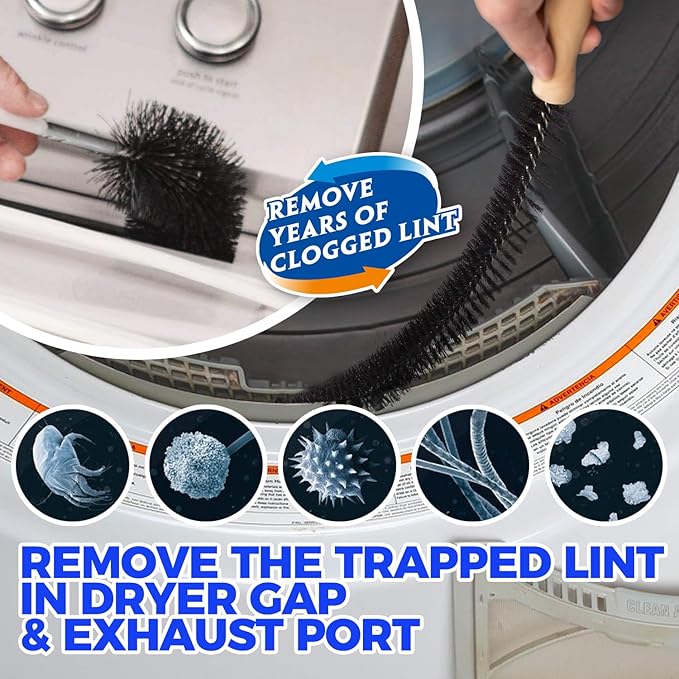Holikme Dryer Vent Cleaner Kit Dryer Cleaning Tool Include Dryer Vent Brush - Image 4