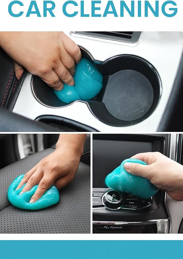 Car Cleaning Gel Pack of 2 – Reusable Car Interior Detailer Slime, Dust Remover - Image 6