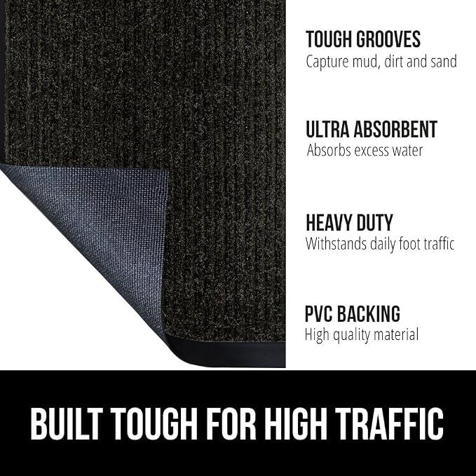 GORILLA GRIP Traffic Guard Door Mat, 2 Pack, Heavy Duty Waterproof Doormat - Image 2