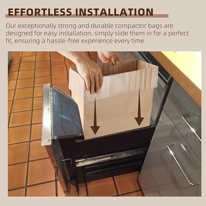 Calvana Super Strong Compactor Bags, Heavy-Duty Kitchen Paper Trash Bags - Image 4