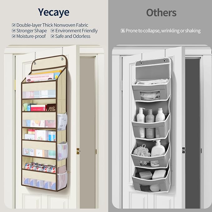 Yecaye Over The Door Organizer, Heavy Duty Hanging Organizers and Storage - Image 6