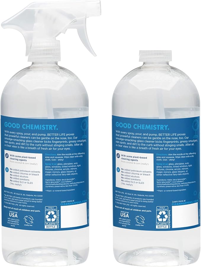 Better Life Glass Cleaner, Streak-free Window Cleaner, Surface Cleaning Spray - Image 2