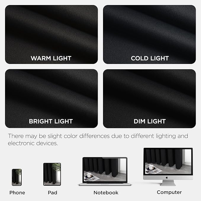 Joydeco Blackout Door Curtain for Doorway Privacy 72 Inches Long, Grommet - Image 8