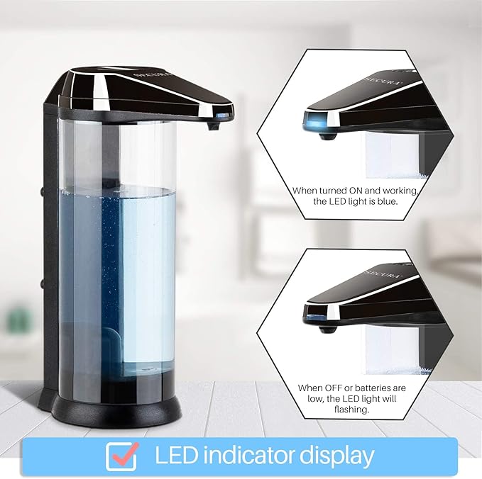 Secura 17oz / 500ml Premium Touchless Battery Operated Electric Automatic Soap - Image 6