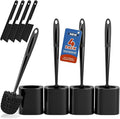 Toilet Brush, 4 Pack Toilet Brush and Holder Set Bathroom Accessories, Toilet by Holaloha