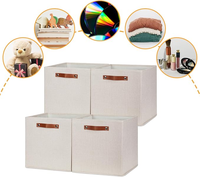 DULLEMELO Storage Baskets for Shelves Closet Storage, Sturdy Home Organization - Image 3