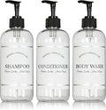 Clear Refillable Shampoo and Conditioner Bottles by ArtanisHome
