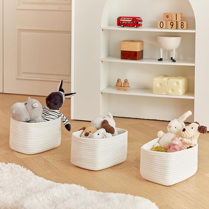 Small Cotton Rope Basket – Storage Bin - Image 4