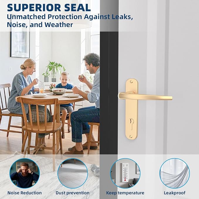 Heavy-Duty 36 ft x 1 in Weather Stripping, Extra Thick 2mm Door Draft Stopper - Image 5
