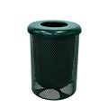 COATEDOUTDOORFURNITURE RFT-P-DGRN Heavy Duty Round Trash Receptacle by CoatedOutdoorFurniture