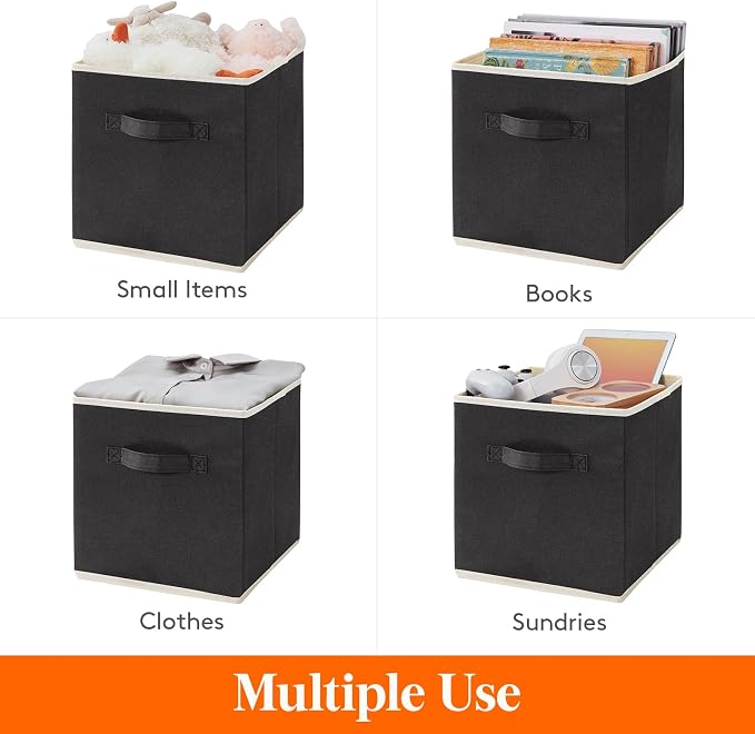 Lifewit 12 Packs Storage Cubes, 11 Inch Cube Storage Bins, Foldable Decorative - Image 4