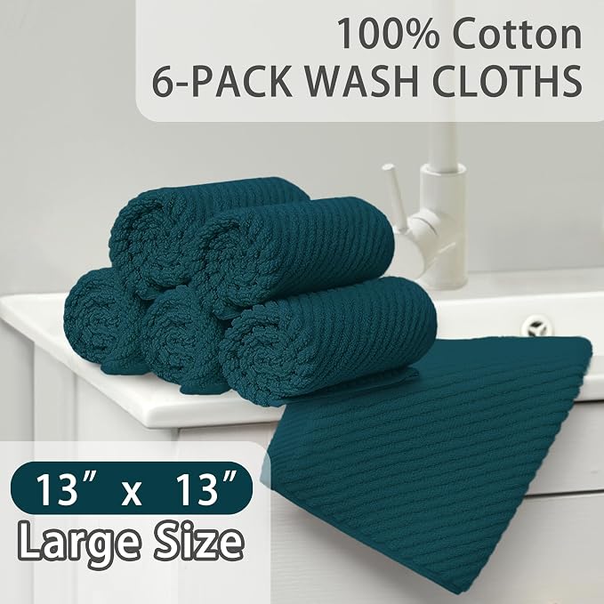 Face Towels for Bathroom, Fluffy Bathroom Hand Towels, Wash Cloths for Showering - Image 3