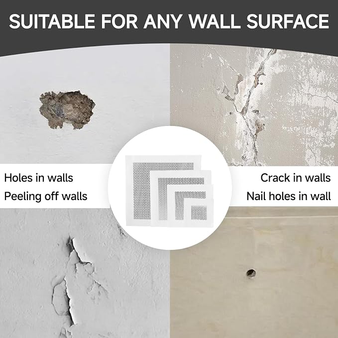 19 PCS Wall Repair Patch Kit, Aluminum Drywall Repair Patch Kit - Image 6