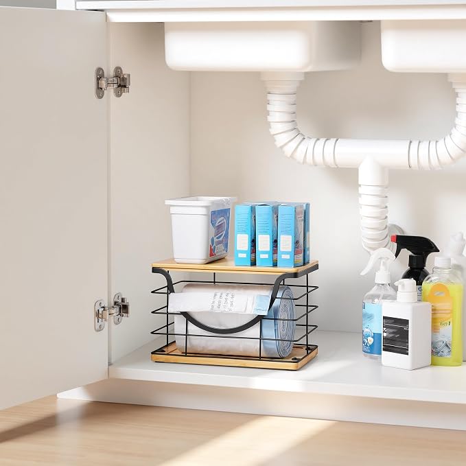 Extra Large Trash Bag Holder Under Sink Organizer Stackable Pantry Organizers - Image 4