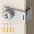 90 Degree 3-Digit Combination Cabinet Lock, Zinc Alloy Keyless Folding Hasp by BiceNoning