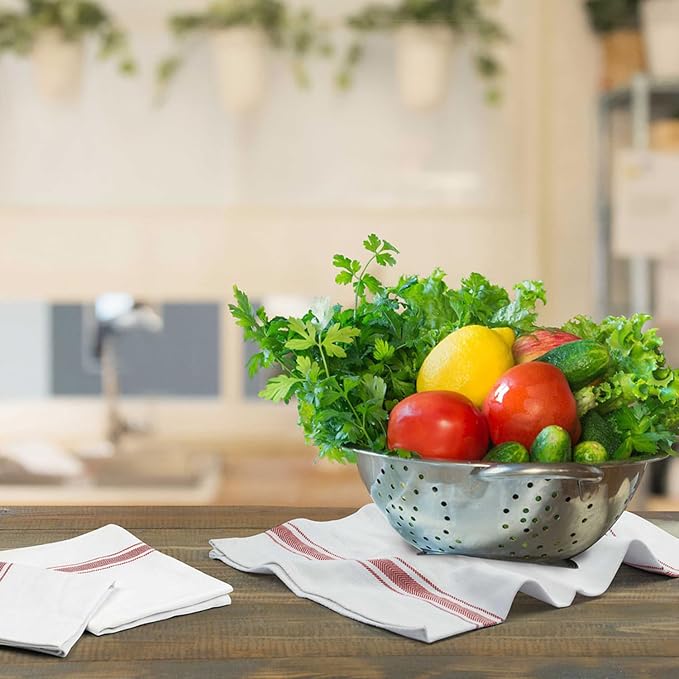 Dish Towels Set Size 15x25 Inch, 100% Cotton Soft & Absorbent Linen Kitchen - Image 8