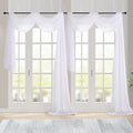Chyhomenyc White Sheer Scarf Valances by Chyhomenyc