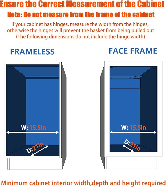 ROOMTEC Pull Out Cabinet Organizer, Cabinet Pull Out Shelves 14" W x 18" D - Image 4