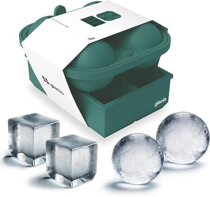 glacio Ball Ice Cube Tray and Big Ice Cube Molds by glacio