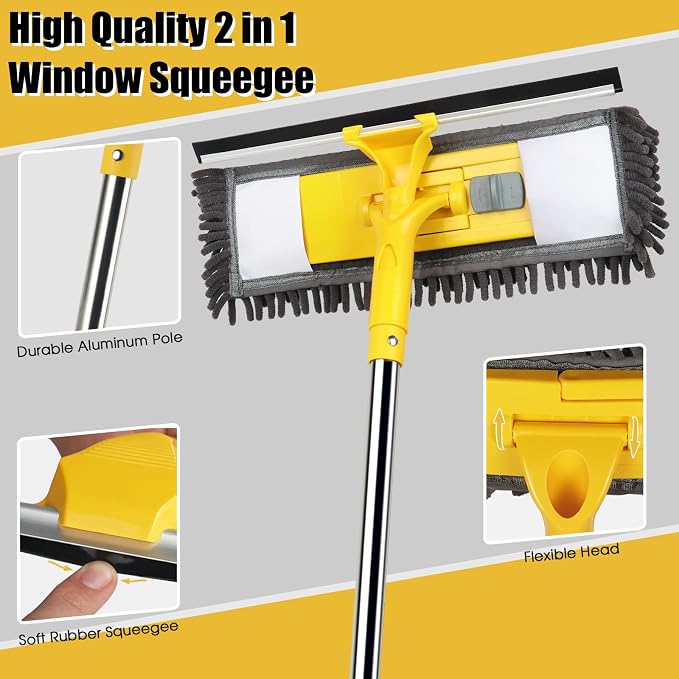 81" Long Handle Window Cleaner Tool Squeegee - Image 3