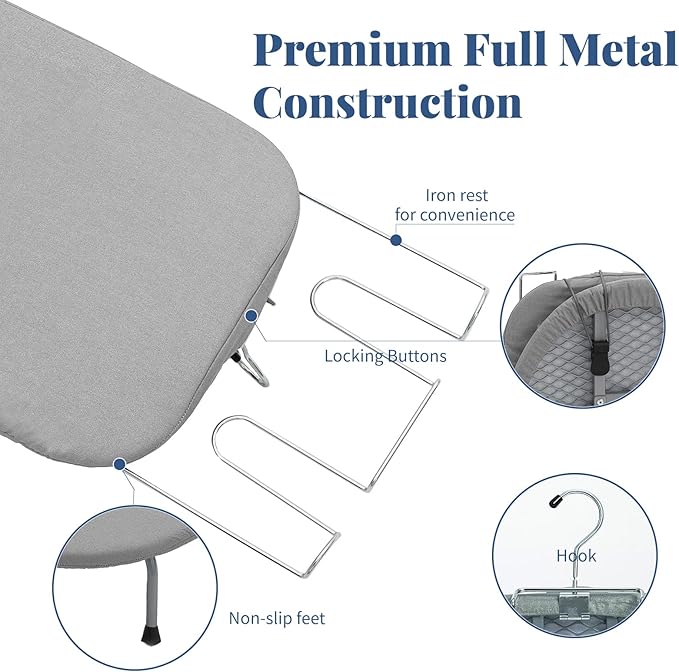Small Ironing Board with Iron Holder, RAINHOL Countertop Mini Ironing Board - Image 5