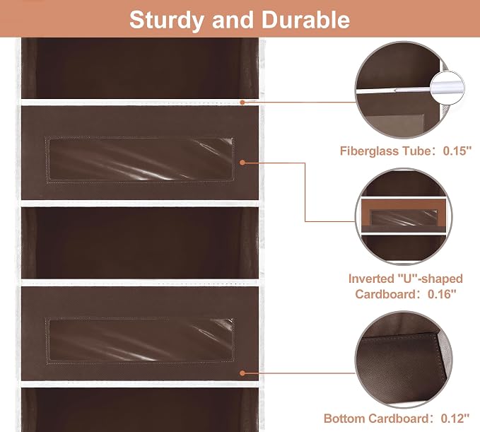 2 Packs 5-Tier Over the Door Storage Organizer - Image 3