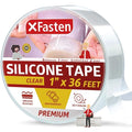 XFasten Self Fusing Silicone Tape Waterproof Clear – 1" x 36 Feet, Self by XFasten