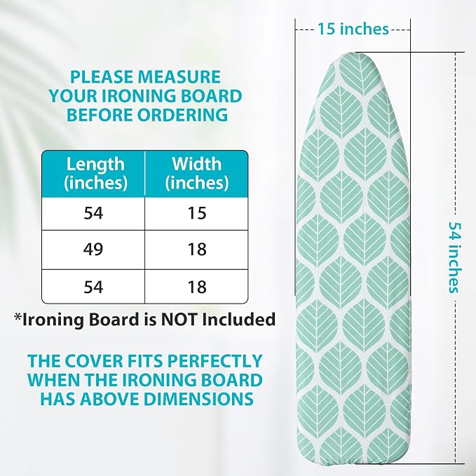 Ironing Board Cover and Pad, Standard Size 15 x 54, Thick Padding - Image 5