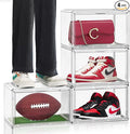 4 Pack Acrylic Shoe Boxes Sneaker Storage by EDSFAM
