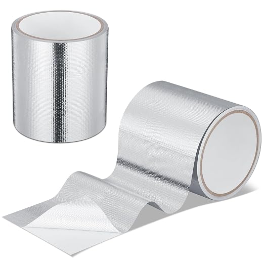 Zonon 2 Rolls Aluminum Foil Tape Heat Shield Tape Barrier Adhesive Reflective by Zonon