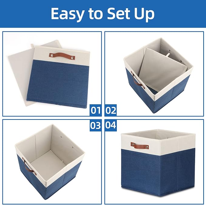 Temary Fabric Storage Bins for Cube Organizer 4 Pack Cube Storage Bins 13 - Image 7