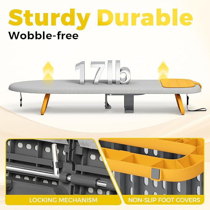 KINGBOARD Tabletop Ironing Board, Small Ironing Board - Image 7