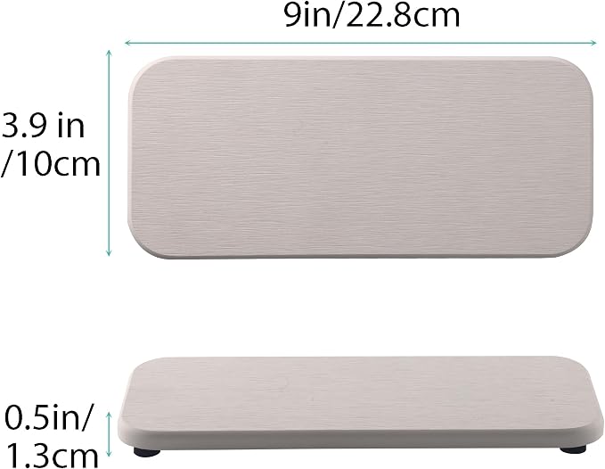 2 Pcs Water Absorbing Stone Trays, Kitchen/Bathroom Sink Soap Dish, Diatomite - Image 3